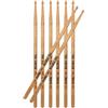 VIC FIRTH - American Classic X5A Terra - Bacchette batteria Hickory, Confezione 4 coppie, Finitura naturale