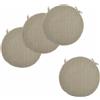 GEMITEX - Set 4 cuscini rotondi Panarea per sedia tortora diametro 39cm