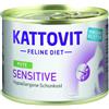KATTOVIT Sensitive Umido scatoletta 185g Gusti Vari - Tacchino