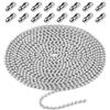 HOTUT 5 Metri Catena a Sfere in Acciaio Inox, 4.5 mm Catenella per Tenda a Rullo Regolabile Estensione Catene e 16 Pezzi Fermagli Connettoro, Catena a Palline per Fai da Te Collana Bracciali
