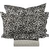 megawebstore Completo Lenzuola 100% Cotone Matrimoniale due piazze Animalier Maculato Grigio