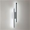 Riserva Applique da Parete Interno Moderno, 18W Lungo Lampada da Parete LED Cromo, Bianco Freddo 6500K, Lampada a Muro Acrilico per Soggiorno, Camera da Letto, Scale, 40cm