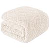 Whale Flotilla Coperta morbida, calda e soffice, per ogni stagione, 130 x 150 cm, colore: bianco