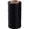 YIPUETERNITY Filo Cerato, 150D 1mm Filo da Cucito per Cuoio, 260m Filo da Cucito Cerato per Fai Da Te in Pelle, Legatoria, Calzolaio, Progetti in Pelle, Tessuti Pesanti, Borse - Nero