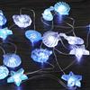Artrastar Ghirlanda Luminosa Animali Marini 2.5M 20LED Decor Marina Matrimonio Festa CavallucciMarino StellaMare Conchiglia Lumaca Batt Timer Int Est (Blu)