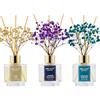 Airkeep Profumatore per Ambienti 50ml*3, Clean Linen/Ocean Mist Sea Salt/Lavender Eucalyptus, Diffusore Profumo Ambiente con 24 Bastoncini di Fragranza, per Bagno, Appartamento, Decorazione della Casa