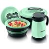 Pinnacle Casseruola isolata e caraffa a tenuta stagna con coperchio, set da 3 pezzi da 2,6/1,5 qt. Brocca da 750 ml - Scaldavivande termica - Ciotola termica per zuppa/insalata - Contenitore per