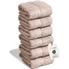 nice homeit - Set 6 Lavette 30x30 cm - Mini Asciugamani viso e ospiti 100% cotone ad anello - Morbide, Assorbenti, Lavabili - Per Bagno, Cucina, Trucco e Viaggio - Made in Italy (Cipria)