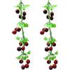 DHER Artificiale String Ciliegie Artificiale Falso Verdure decorative per la cucina Corona di verdure finte Casa Cucina Giardino Decorazione d'interni Decorazione vegetale finta realistica (#9)