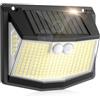 CZHHMART Lampada solare per esterni, rilevatore di movimento: 248 LED solare per esterni, proiettore con sensore di movimento, 3 modalità a 270°, illuminazione di sicurezza, senza fili, IP65, impermeabile, per