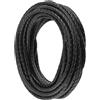 CALFOVERA 5.5 Iarde di Corda In Pelle Nera Intrecciata Rotonda Genuina per Creazioni 4 MM Cordone In Vero Cuoio Intrecciato per Gioielli Collane Braccialetti Avvolgimenti