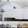 COTTON ARTean Set di lenzuola 105 x 190/200 raso cotone egiziano 300 fili LEUNA bianco 3 pezzi: sopra, 1 federa per cuscino, lenzuolo regolabile