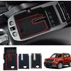 CDEFG Compatibile con Jeep Renegade BU 2015-2022 2023 Vano Portaoggetti da Bracciolo, Scatola di Controllo Centrale del Bracciolo Organizer con Tappetino AntiscivoloInterni per Auto Accessori