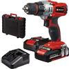 Einhell Trapano avvitatore Einhell TE-CD 18/2 Li Kit 2 batterie 1,5 Ah valigetta inclusa