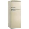 Avilia - Frigorifero Doppia Porta da 220L con Freezer Integrato, Sistema Total Defrost e Ripiani in Vetro Temperato, Frigorifero Silenzioso per Ambienti Vintage e Moderni Crema