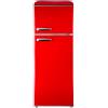 Avilia - Frigorifero Doppia Porta da 220L con Freezer Integrato, Sistema Total Defrost e Ripiani in Vetro Temperato, Frigorifero Silenzioso per Ambienti Vintage e Moderni Rosso