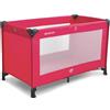 GIOJOY Lettino da Viaggio Basic Rosso, Pieghevole con Borsa per il Trasporto - 74x65x125 cm