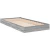 vidaXL Giroletto Grigio Sonoma 75x190 cm in Legno Multistrato
