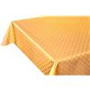 emmevi Tovaglia Cucina Antimacchia Bordata Cotone Resinato Morbido Quadretti MOD.Erika 140X140 Giallo