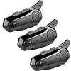 Fegtrty 3X Moto Auricolare Bluetooth Interfono Interconnessione Equitazione Cuffia Comunicazione con Funzione di Riduzione del Rumore