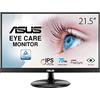 Asus VP229HE Eye Care Monitor - 21.5, FHD (Full HD 1920 x 1080), IPS, Frameless, 75Hz, Adaptive-Sync/FreeSync™, HDMI, Eye Care, Low Blue Light, Flicker Free, Wall Mountable