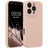kwmobile Cover per iPhone 16 PRO Custodia - Back Case per Smartphone in Silicone TPU - Protezione Gommata - Rosa Antico