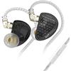 Yinyoo KZ AS16 PRO in Ear Auricolare, 8 driver bilanciati Armatura Stage Studio Hifi IEM in Ear Monitor, isolamento acustico cablato Cuffie In-Ear da 3,5 mm Gaming Auricolari per musicista