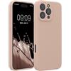 kwmobile Cover per iPhone 16 PRO Max Custodia - Back Case per Smartphone in Silicone TPU - Protezione Gommata - Rosa Antico