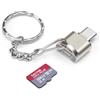 AIYEEN Adattatore per lettore di schede TF/schede di memoria di tipo C con portachiavi, lettore USB 3.0 da tipo C a micro SD SDHC SDXC OTG, compatibile con iPhone 15 Pro Max Mac Windows Linux (Oro chiaro)