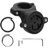 kwmobile Morsetto Torcia Bici Compatibile con Garmin Varia RTL510 / Varia RTL515 / Varia RVR315 / Edge 540 Supporto GPS - per Luci Bicicletta con Diametro da 2,54 cm a 3,14 cm Nero