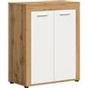 xonox.home Armadio Jam X8BK6603 - Scarpiera in rovere Wotan Nb., bianco, ca. 80 x 95 x 35 cm