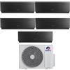 Gree - Condizionatore penta split con inverter da 9000+9000+12000+12000+12000 Gree Clivia Black Wifi in A++ con R32 GWHD(42)NK6OO