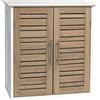 EVIDECO Tendance Stockholm Armadietto con Doppia Anta in MDF, Legno, Bianco/Rovere