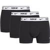 Nike Boxer sportivi da uomo Nike Everyday Cotton Stretch Trunk 3P - Nero