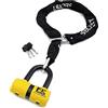 FR sécurité FR50 + 10.120L Bloccadisco Moto Catena Antifurto Mini U Omologato Sra Protezione Sicurezza Motociclo Scooter Bicicletta Multifunzione Acciaio, Anello Loop 120cm