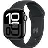 APPLE WATCH SERIES 10 GPS 42MM JET BLACK ALUM. BLACK SPORT BAND S/M