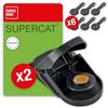 SWISSINNO Trappola per Topi SuperCat: Professionale con Esca al Burro di Arachidi, Meccanismo a Molla Potente, per Topi Grandi e Piccoli, Uso Interno ed Esterno - 2 Trappole + 6 Esche