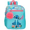 Disney Joumma Aloha Stitch Zaino scuola zaino per bambini realizzato in poliestere, spalline larghe e regolabili che si adattano, tasca frontale., blu, Zaino Stitch