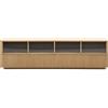 La Forma Mobile TV Helvine 4 ante e 2 cassetti impiallacciatura in rovere e vetro temperato 200x54cm FSC 100%