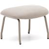 La Forma Poggiapiedi Belina di ciniglia beige con poggiapiedi e acciaio con finitura beige FSC 100%