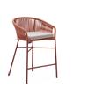 La Forma Sgabello Yanet in corda terracotta altezza 65 cm