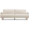 La Forma Divano Karin 3 posti beige con gambe in legno di faggio massiccio 231 cm