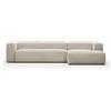 La Forma Divano Blok 4 posti in ciniglia beige con chaise longue destra 330 cm FSC Mix Credit
