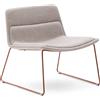 La Forma Poltrona Zahara beige con gambe in acciaio e finitura in terracotta 100% FSC