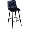 Sgabello Velvet Nero in velluto - h. seduta 75 cm