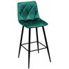 Sgabello Velvet verde in velluto - h. seduta 75 cm