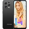 DOOGEE N55 Smartphone 9GB(4GB + 5GB )+ 128GB Face Unlock 6.56 "90Hz schermo IPS 5150mAh UNISOC T606 AI tripla fotocamera Android 14 - 4GB 128GB Black