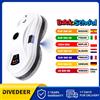 DIVEDEER Robot per la pulizia delle finestre Spray d'acqua Robot per finestre elettrico ultrasottile Aspirapolvere per la casa - Black