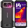 Ulefone Armor 27T 4G Telefono Robusto 10600mAh Smartphone con Fotocamera per Visione Notturna Android 14 Fino a 24GB+256GB 120Hz 33W Ricarica Rapida -