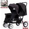 Passeggini gemelli passeggini pieghevoli leggeri per due bambini carrozzina doppia poussette bebé double age diffusents - 108 Small wheel grey